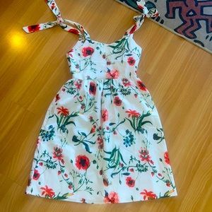 S | red white and blue floral sundress | never worn